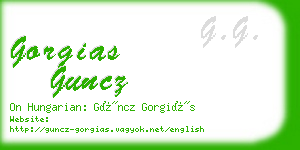 gorgias guncz business card